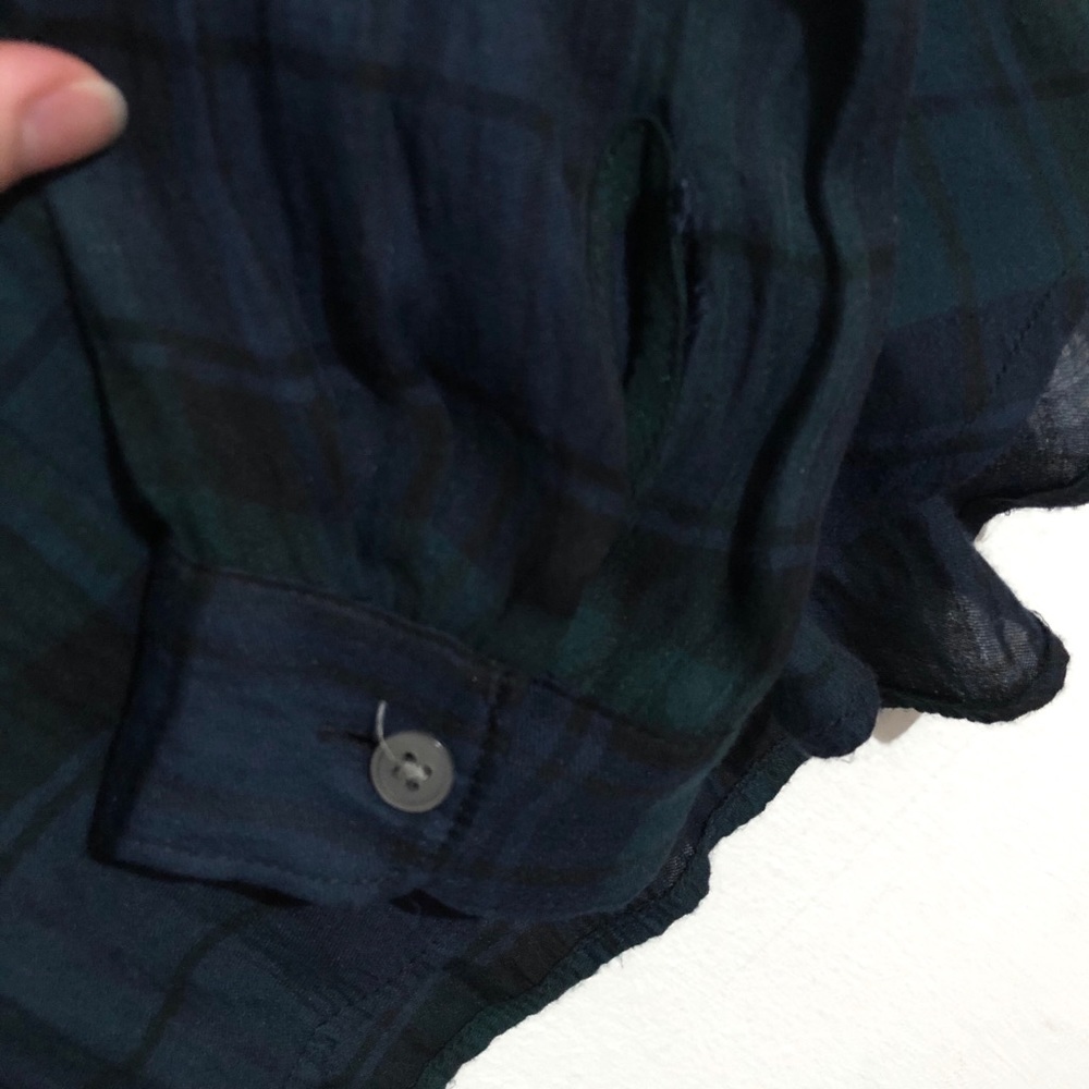 LOFT | Blue & Green💘Plaid - Picture 7 of 10